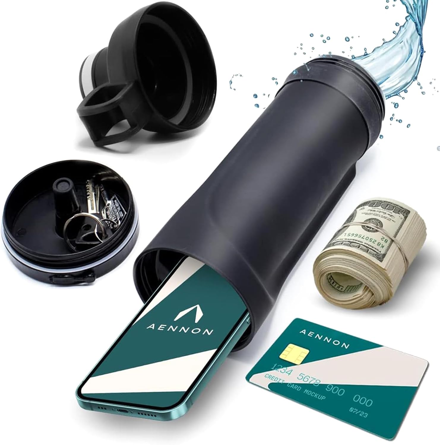 Plastic Water Cup Diversion Water Bottle Travel Home Hidden Spot Cash Card Key Bottom Compartment Storage Bottle - Image 2