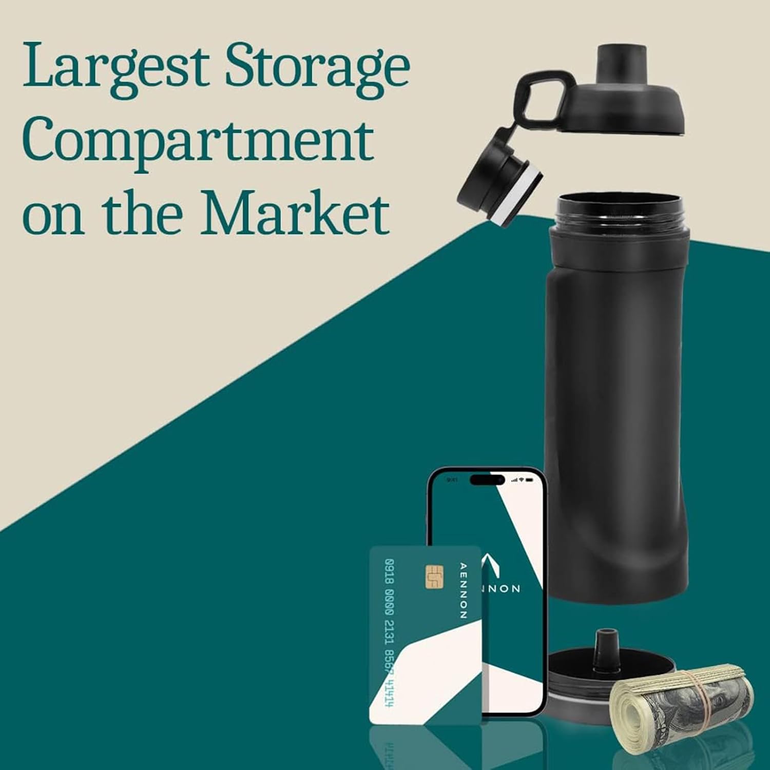Plastic Water Cup Diversion Water Bottle Travel Home Hidden Spot Cash Card Key Bottom Compartment Storage Bottle - Image 6