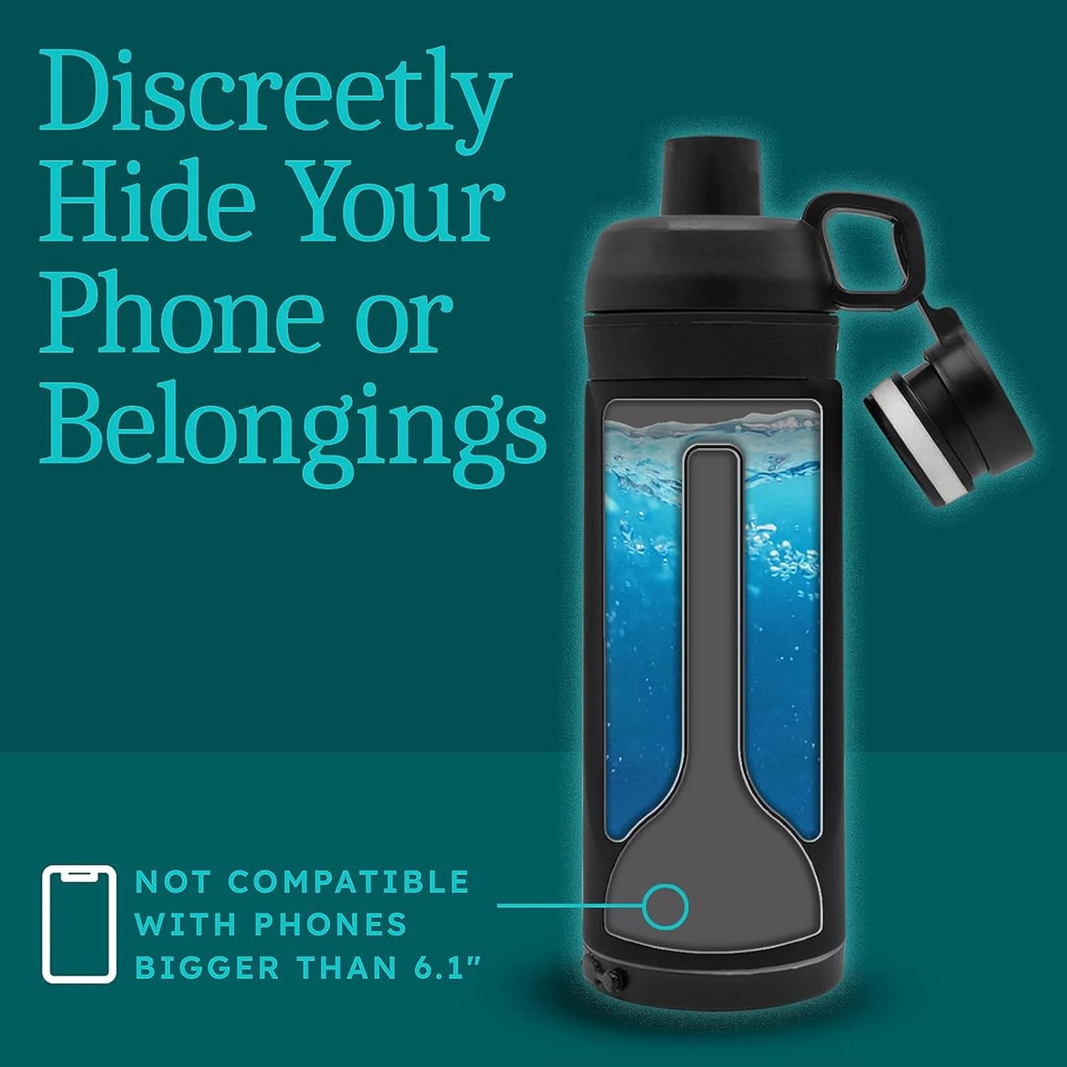 Plastic Water Cup Diversion Water Bottle Travel Home Hidden Spot Cash Card Key Bottom Compartment Storage Bottle - Image 8