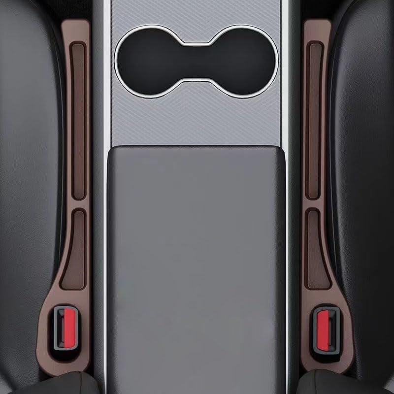 2PCS Nodrop Seat Guard,Car Seat Side Gap Filler, Place Your Phone, Cards, Wallet, Side Gap Fillers for All Cars Place Your Phone, Cards, Wallet (Beige B) - Image 7