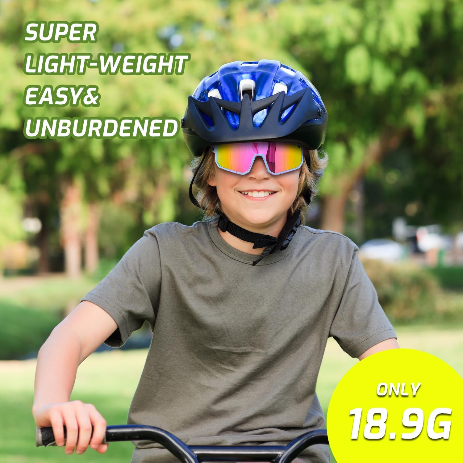 Youth Polarized Sunglasses Kids Baseball Glasses,Cycling Sport Shades for Boy Girl 8-14,UV400 Protection Volleyball Running - Image 2