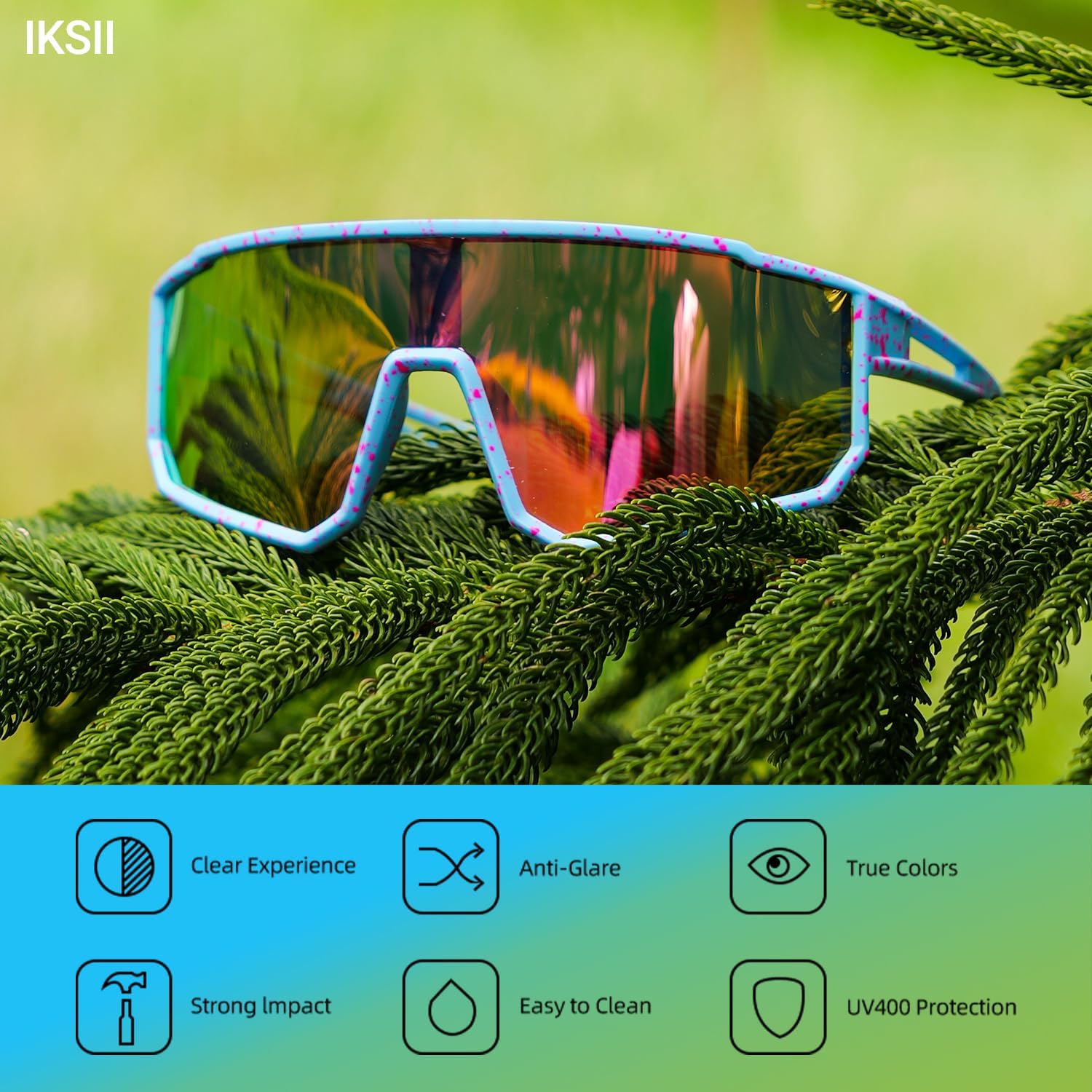Youth Polarized Sunglasses Kids Baseball Glasses,Cycling Sport Shades for Boy Girl 8-14,UV400 Protection Volleyball Running - Image 5