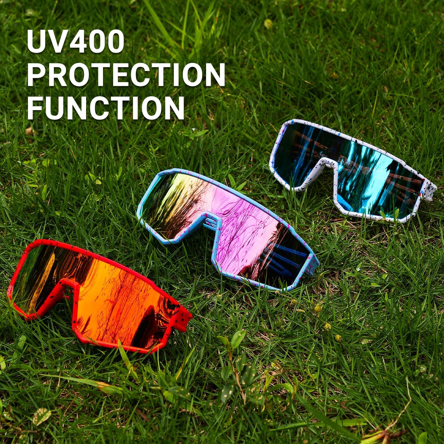 Youth Polarized Sunglasses Kids Baseball Glasses,Cycling Sport Shades for Boy Girl 8-14,UV400 Protection Volleyball Running - Image 7