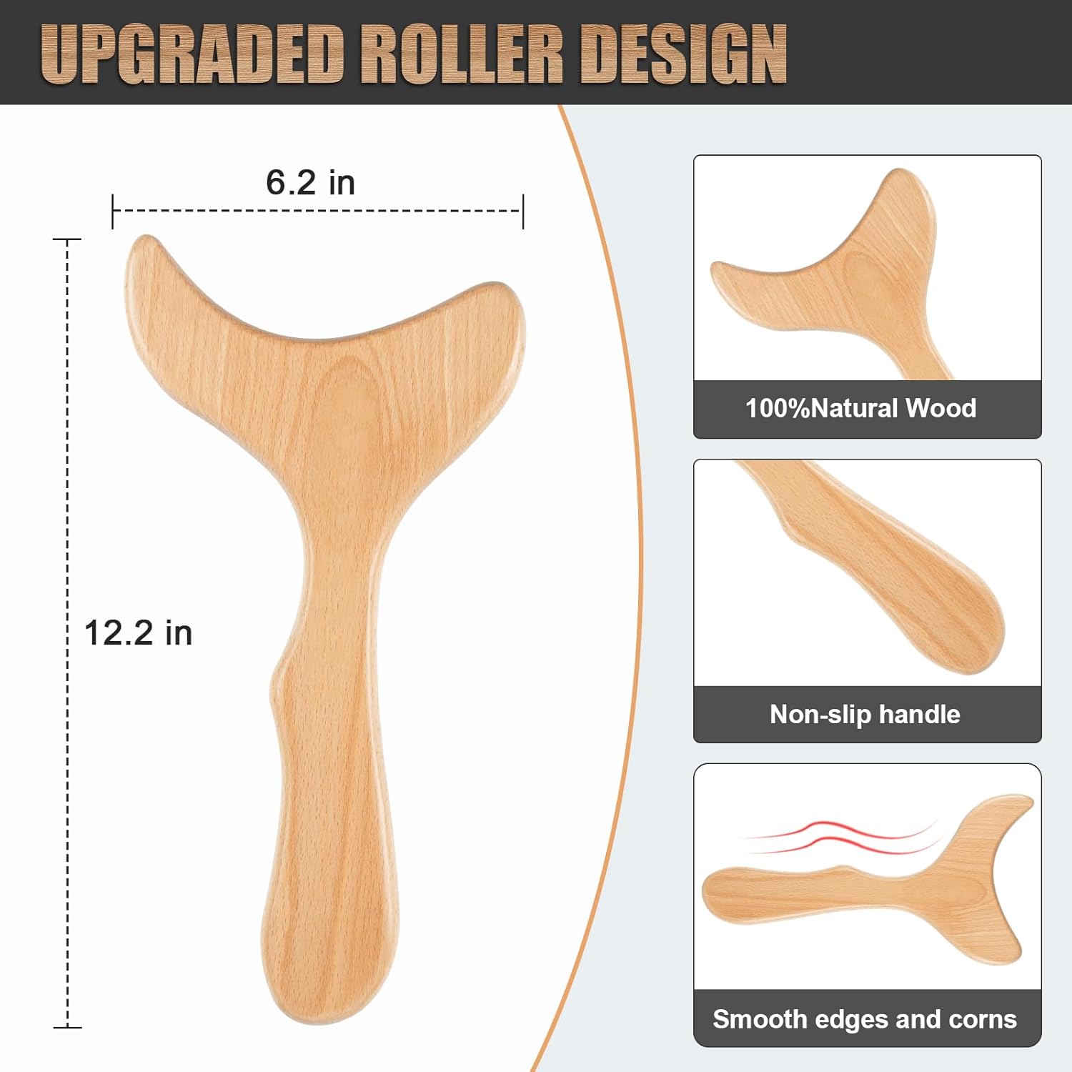 Wood Therapy Massage Tools,Wooden Lymphatic Drainage Massager, Cellulite Remover Body Sculpting Tool for Cellulite Reduction,Muscle Tension Release,Body Contouring and Shaping - Image 7