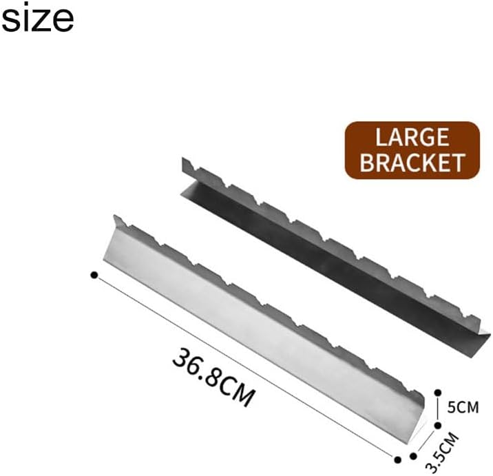 Stainless Steel Kebab Rack for BBQ Skewers, Shish Kabob Grilling Holder, 1 Pair - Image 2