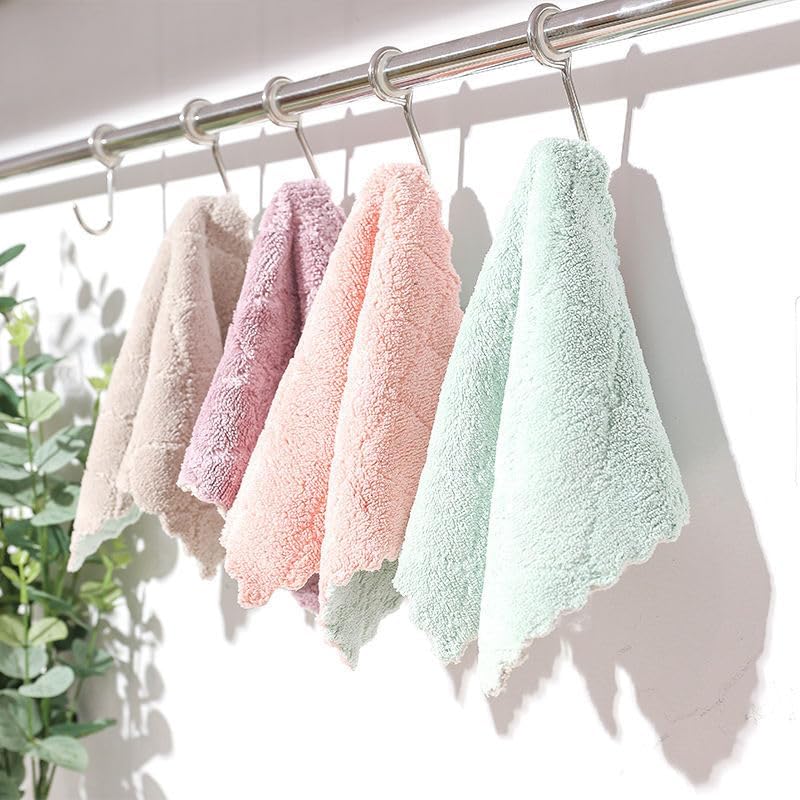 20 Pack Cleaning Cloth Kitchen Cloth, Dish Towels Super Absorbent Coral Velvet Dishtowels, Microfiber Premium Soft Tea Towels, Quick Dry Rags, Multipurpose Reusable Washcloths, Non-Stick Oil Cloths. - Image 7