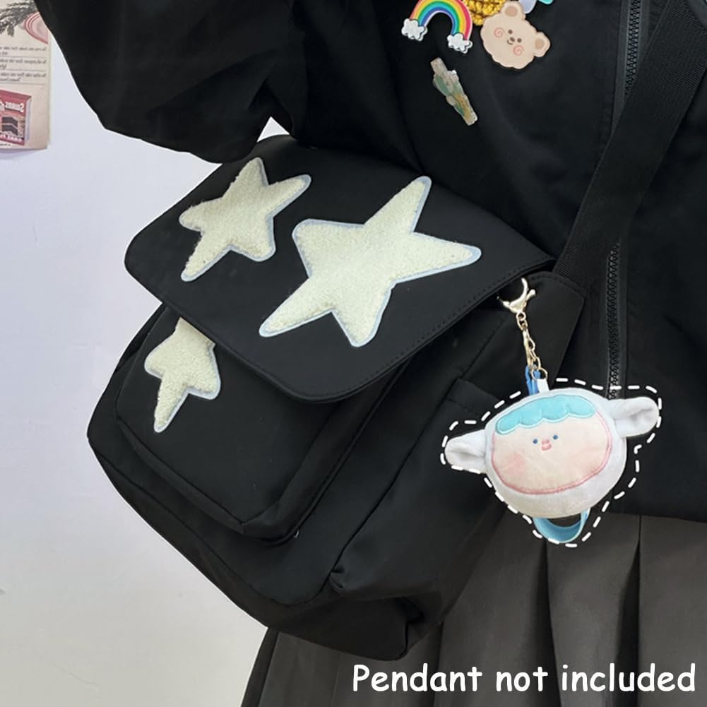 Cute Messenger Bag, Aesthetic Crossbody Bag, Y2K Star Grunge Bag Emo Shoulder Tote Purse for Women - Image 2