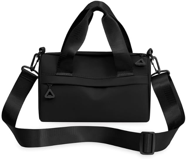 Mini Gym Bag for Women & Men Adjustable Small Duffle Bag with Detachable Strap, Waterproof Gym Tote with Wet Compartment, Portable Fitness Shoulder Bag for Sports & Travel (Black) - Image 1