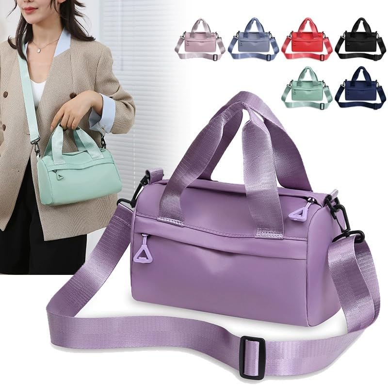 Mini Gym Bag for Women & Men Adjustable Small Duffle Bag with Detachable Strap, Waterproof Gym Tote with Wet Compartment, Portable Fitness Shoulder Bag for Sports & Travel (Black) - Image 6