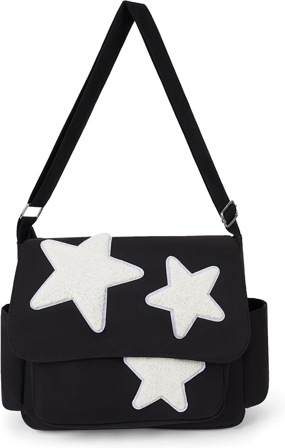 Aesthetic Messenger Bag Cute Tote Bags Y2K Star Shoulder Bag Canvas Tote Bag Kawaii Crossbody Bag for Women - Image 1