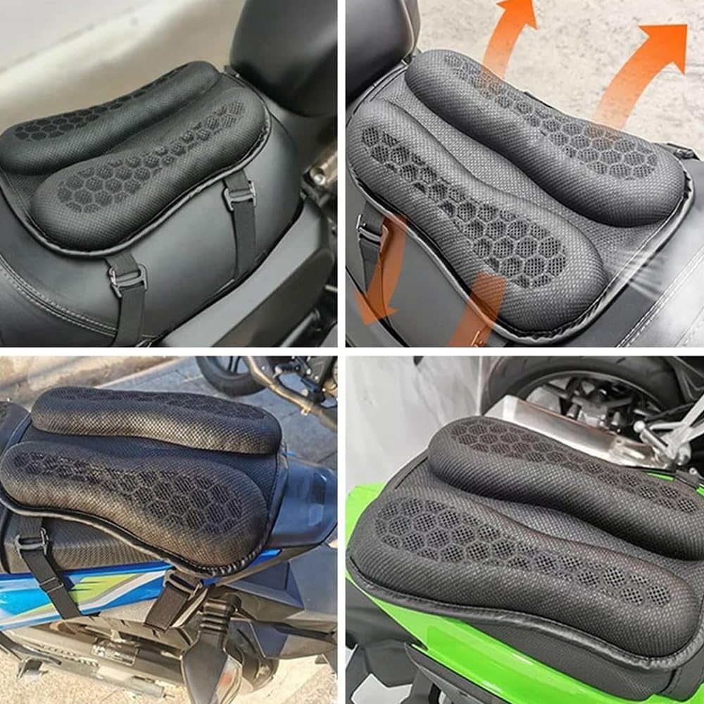 Motorcycle Seat Cushion,Pressure Relief Motorcycle Seat Pad,High Elasticity Gel 3D Honeycomb Structure for Motorbike Long Rides - Image 7