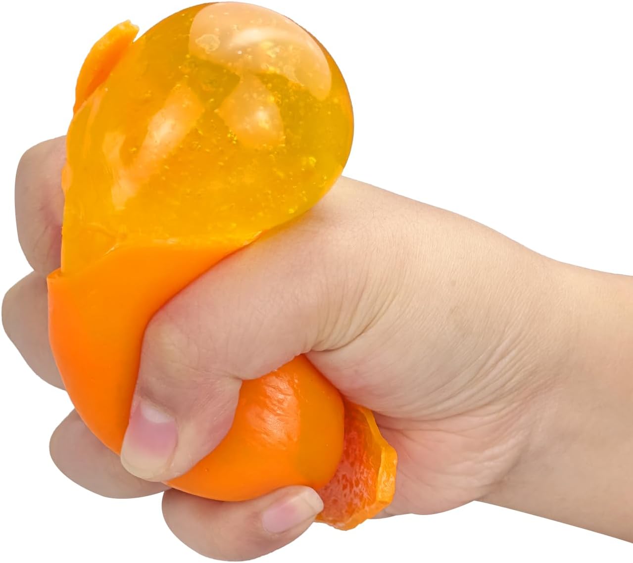 Tangerine Squishies Stress Relief Soft Scented Simulation Orange Fruit Squeeze Toys Cute Birthday Gift Novelty Toy for Kid Adult (Orange) - Image 4