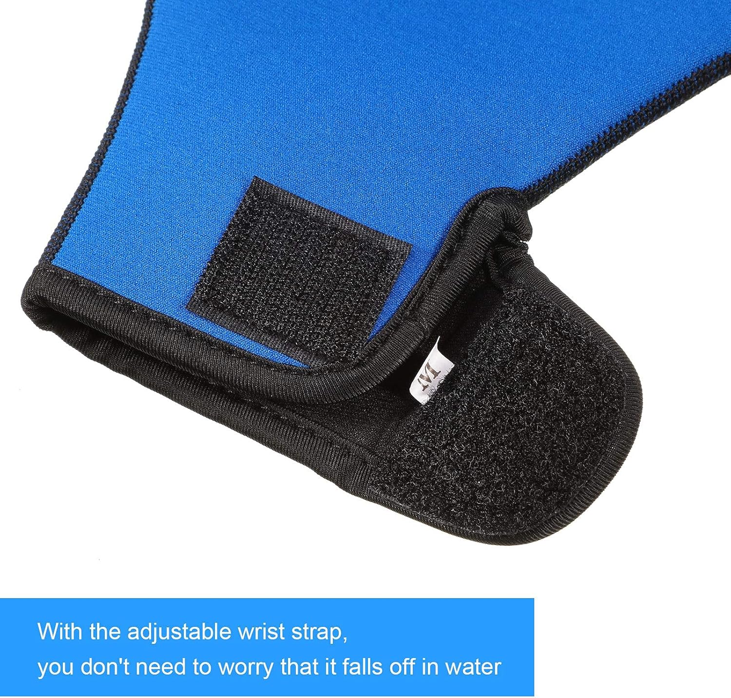 2 Pairs Swimming Gloves Swim Training Gloves Neoprene Gloves Webbed Fitness Water Resistance Training Gloves for Swimming Diving with Wrist Strap - Image 5