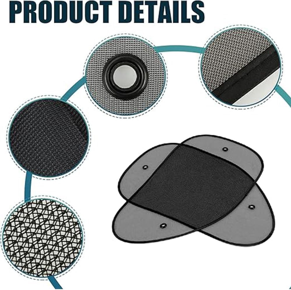 2 PCS Car Front Side Window Sunshade, 25.5