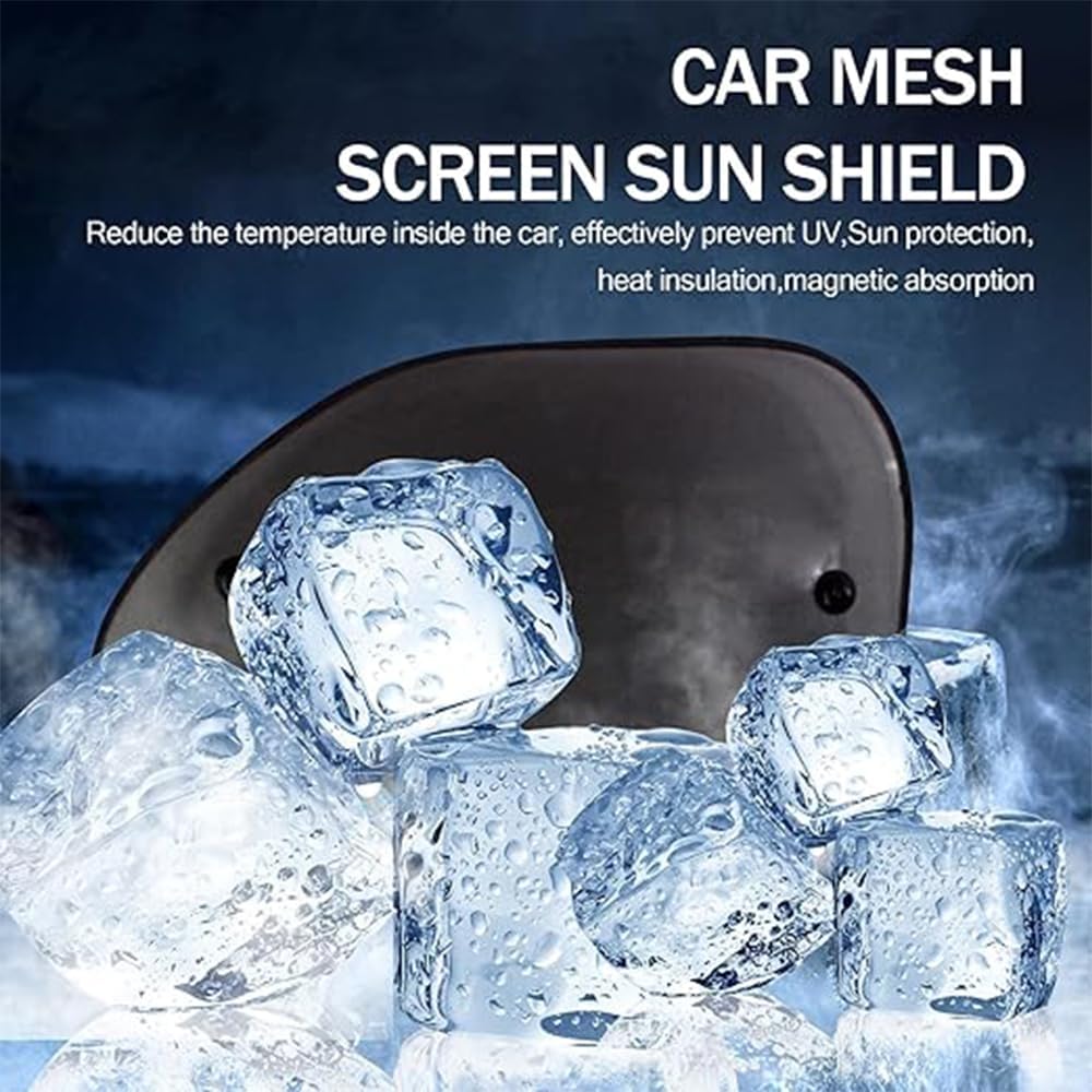 2 PCS Car Front Side Window Sunshade, 25.5