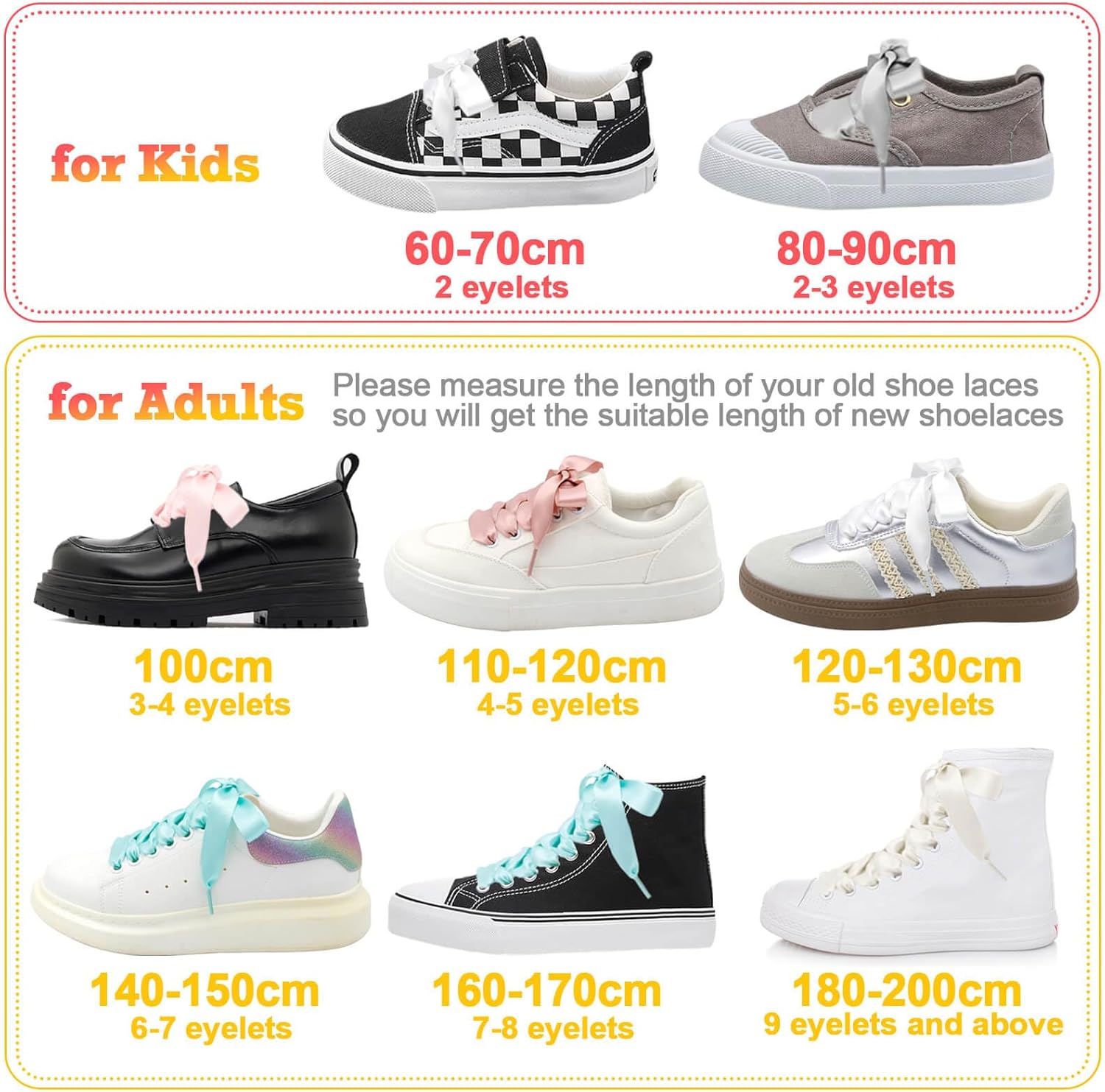 Flat Satin Ribbon Shoelaces: 2cm Wide Silk Shoe Laces for Women -2 Pair - Image 6