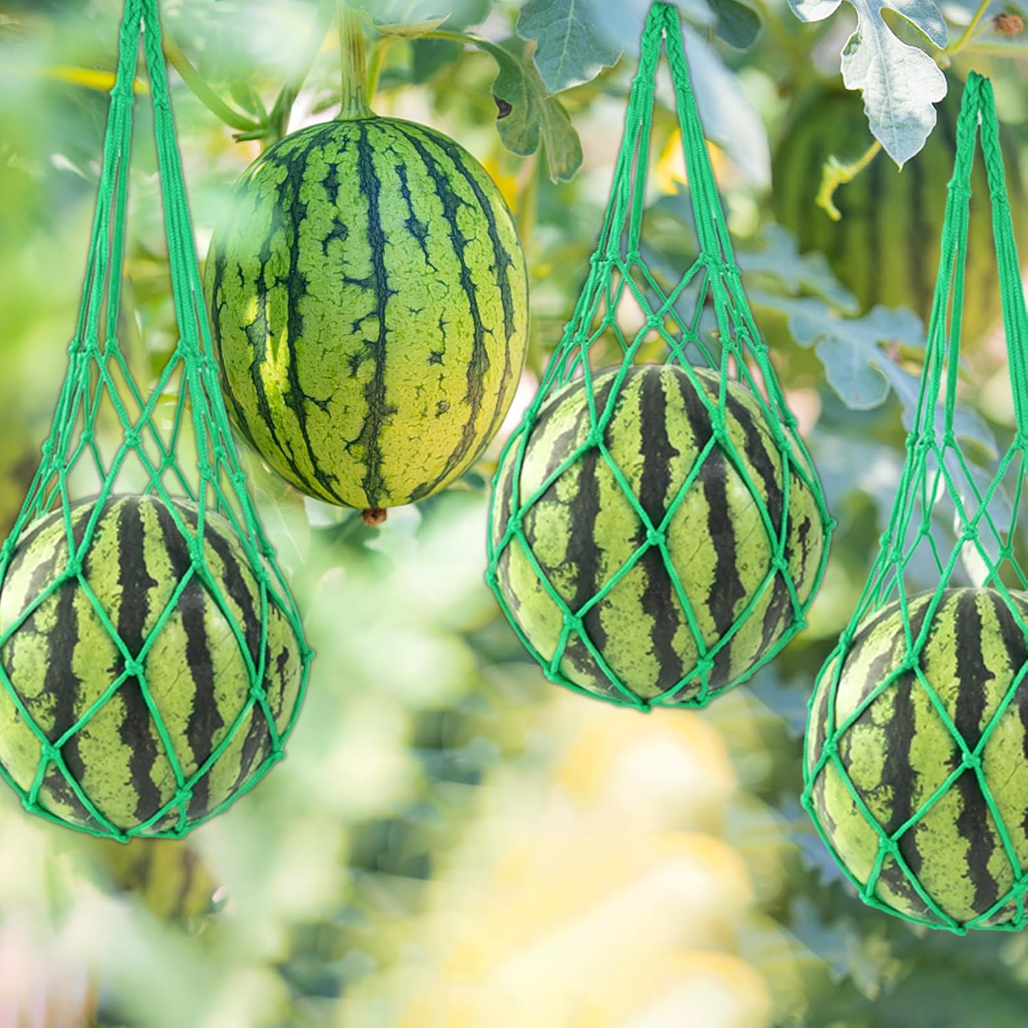 10Pack Melon Hammock Watermelon Nets with 20 Cable Zip Ties, Heavy Duty Watermelon Honeydew Net for Garden Trellis Vertical Garden Growing - Image 5
