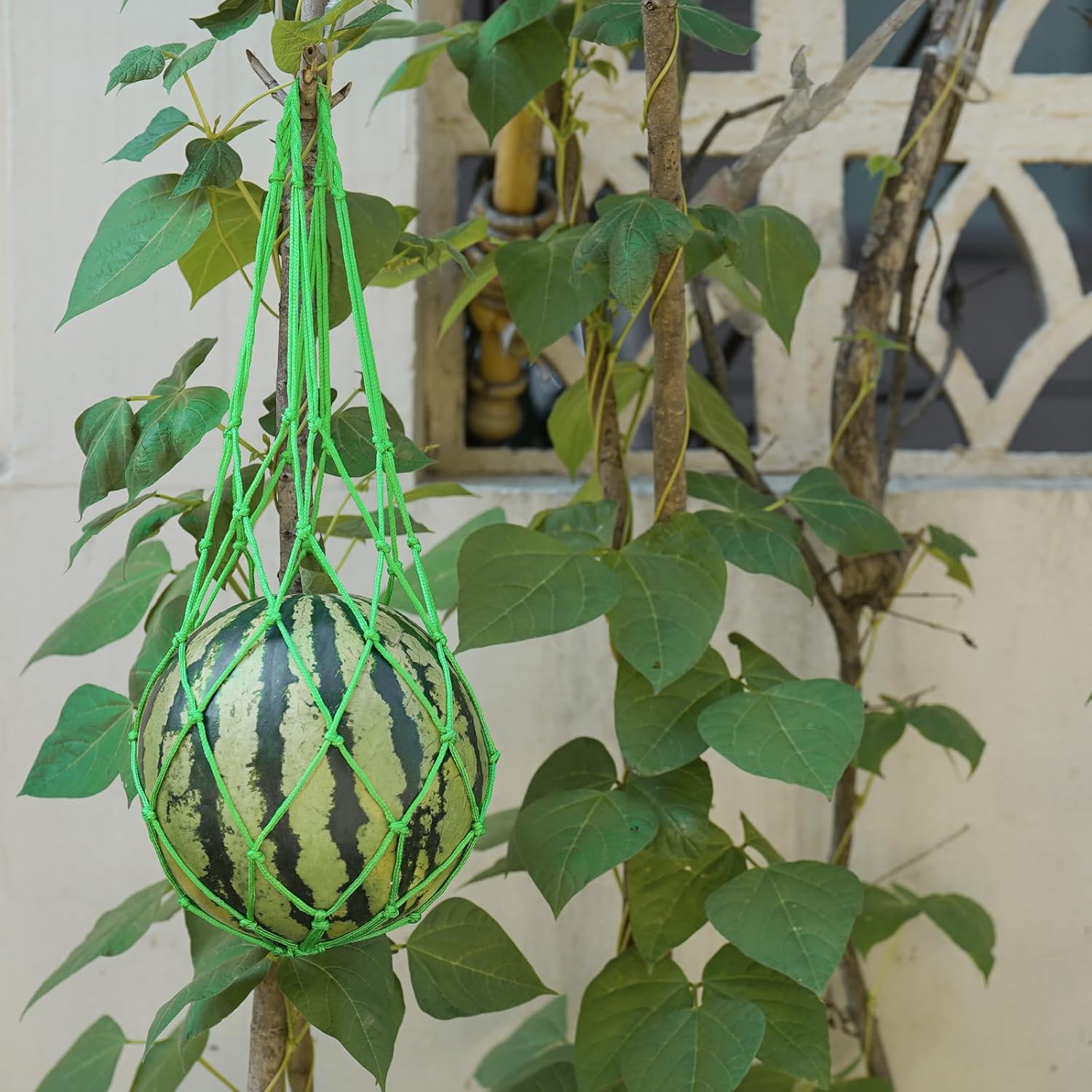 10Pack Melon Hammock Watermelon Nets with 20 Cable Zip Ties, Heavy Duty Watermelon Honeydew Net for Garden Trellis Vertical Garden Growing - Image 7