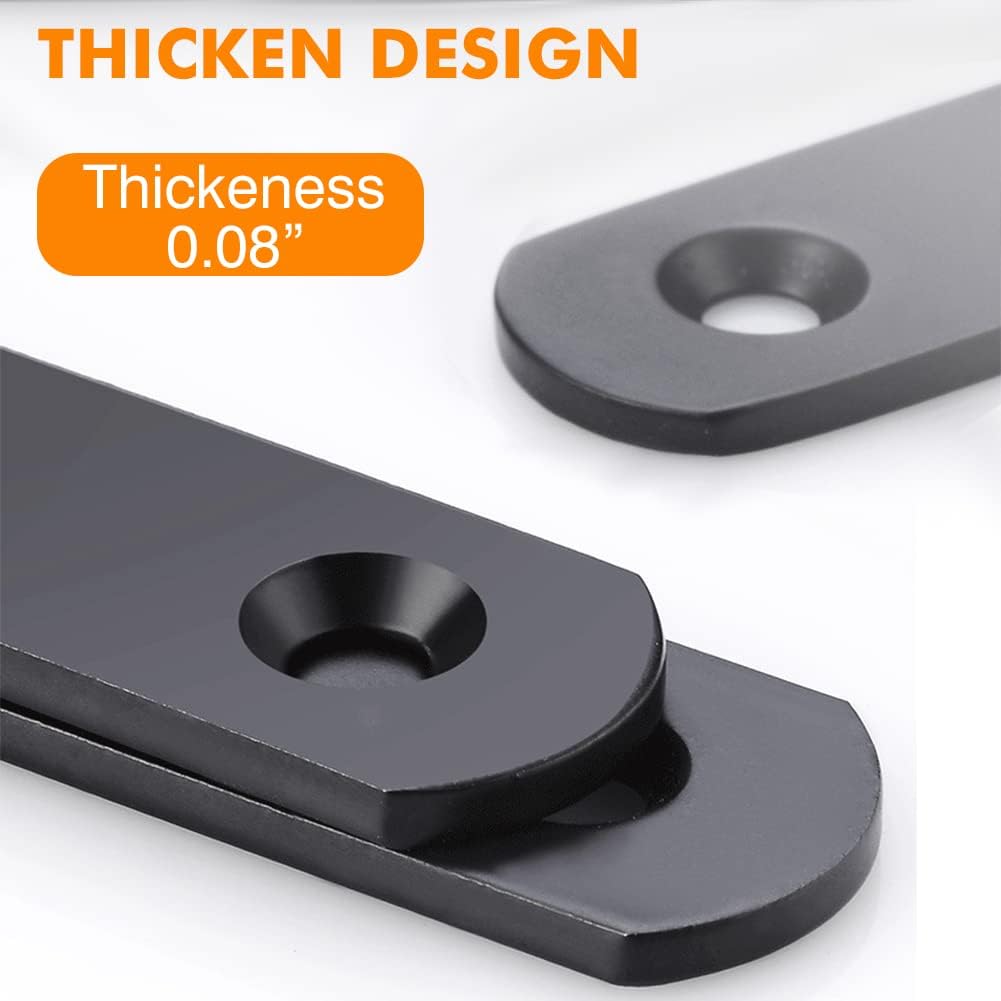 20PCS Small L Brackets, Black Iron Corner Mount Brackets with 40 Screws, Rust Resistant, Easy to Install, Multi-Purpose - Image 5