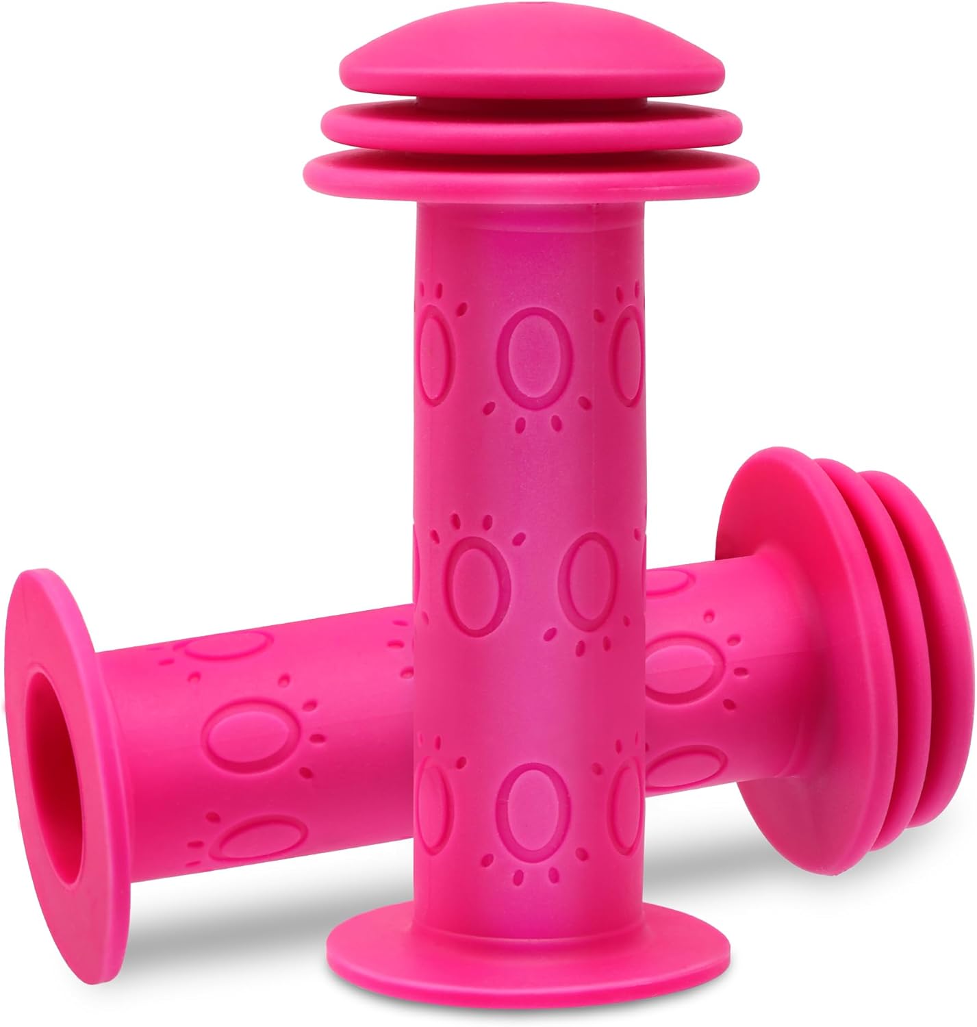 Kids Bike Handlebar Grips,Bike Handle Grips for Boys Girls,105mm Non-Slip Soft Rubber with Mushroom Suitable for Kids Bike - Image 1