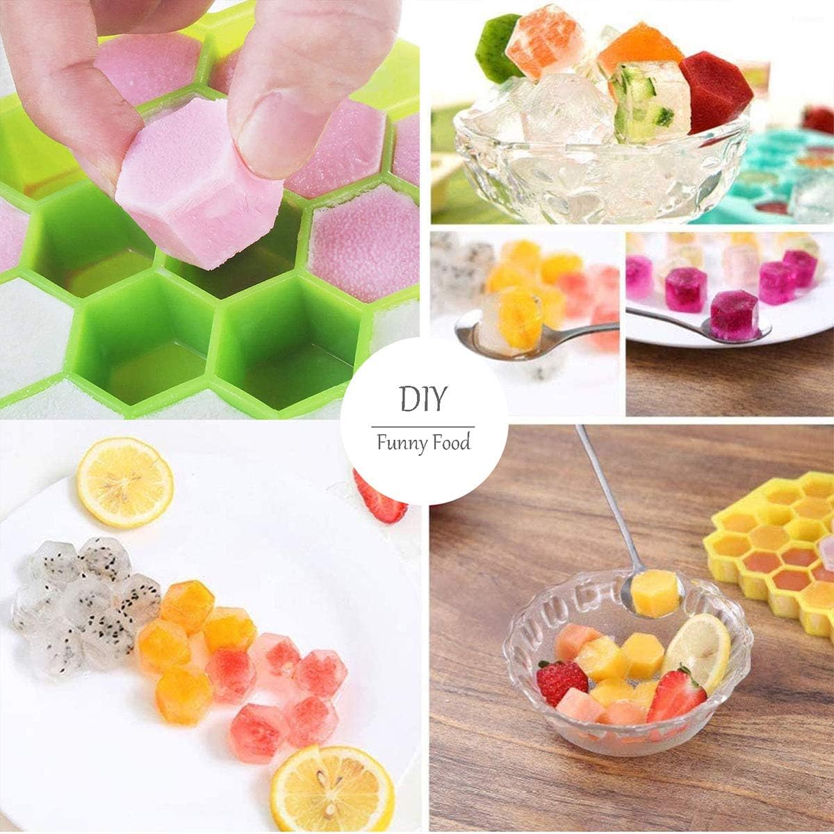 Ice Cube Tray with Lid, 2 Pack Ice Cube Trays for Freezer, Silicone Ice Cube Mold with Lid-37 Grid,Easy-Release Reusable 74 PCS Small Ice Cubes for Iced Coffee Cocktail Whisky Chocolate BPA Free - Image 7