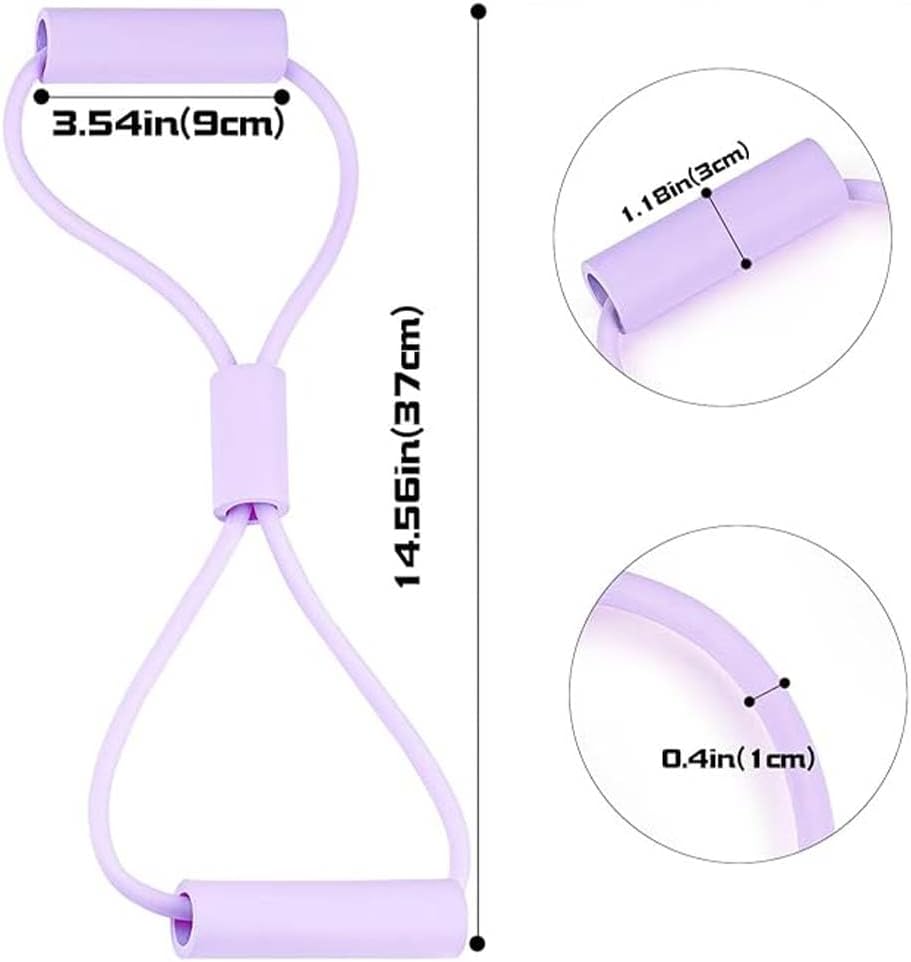 Resistance Bands with Handles, Arm Figure 8 Resistance Band, Pull Rope for Full,Body Workouts, Stretching Expand Bands for Back and Shoulder, Chest Expander, Fitness Elastic Bands for Women Men - Image 2