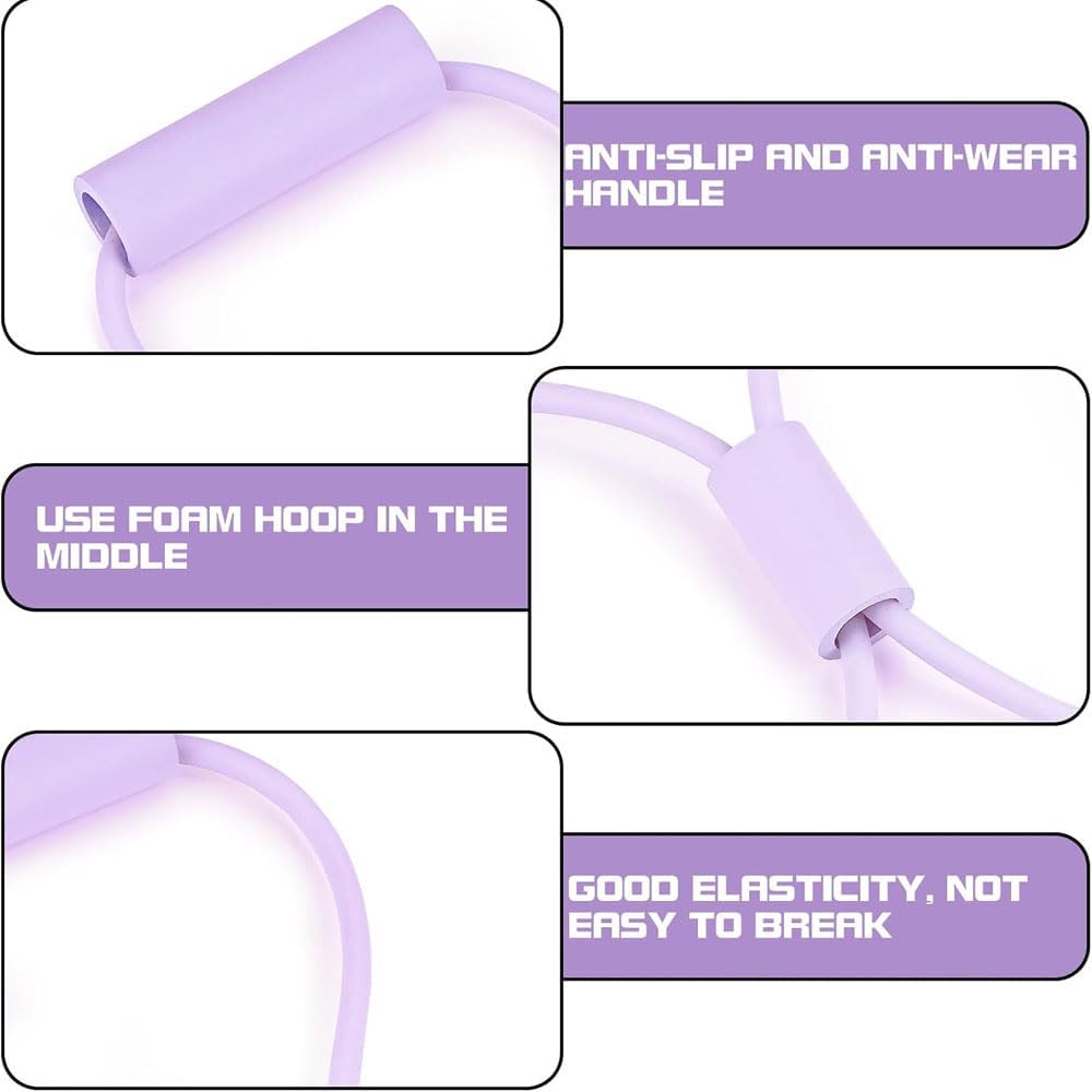 Resistance Bands with Handles, Arm Figure 8 Resistance Band, Pull Rope for Full,Body Workouts, Stretching Expand Bands for Back and Shoulder, Chest Expander, Fitness Elastic Bands for Women Men - Image 4