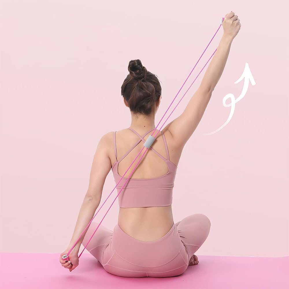 Resistance Bands with Handles, Arm Figure 8 Resistance Band, Pull Rope for Full,Body Workouts, Stretching Expand Bands for Back and Shoulder, Chest Expander, Fitness Elastic Bands for Women Men - Image 6