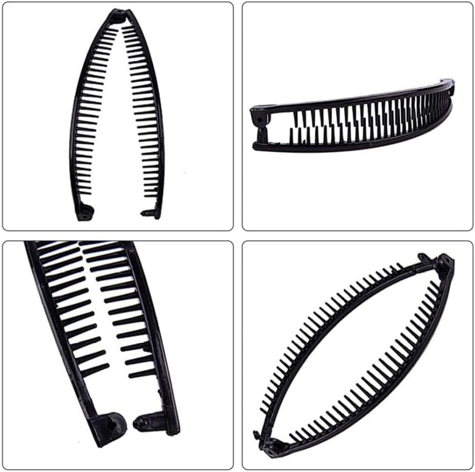 3Pcs Banana Clips Hair, Vintage Clincher Combs Banana Hair Clips Claws Hair Clips, Banana Clips Hair for Thick Hair (Black, White, Brown) - Image 7