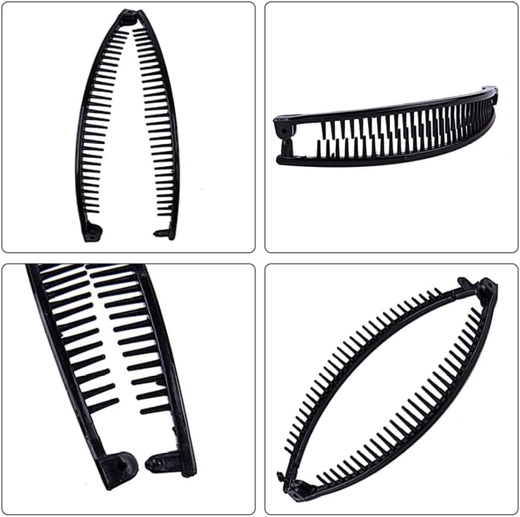 3Pcs Banana Clips Hair, Vintage Clincher Combs Banana Hair Clips Claws Hair Clips, Banana Clips Hair for Thick Hair (Black, White, Brown) - Image 8