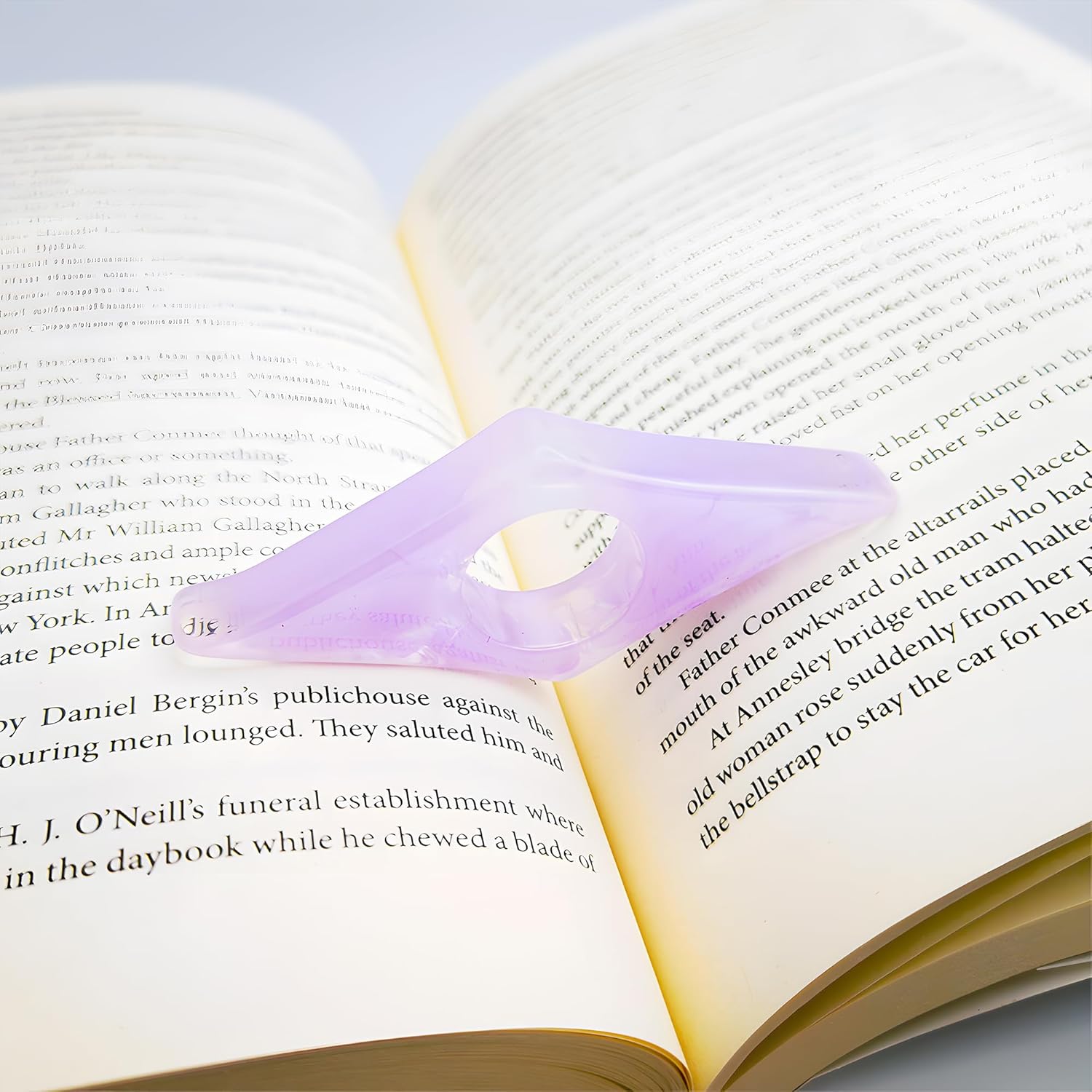 2 Pack Book Page Holder for Reading, Jelly Pattern Thumb Bookmark, Thumb Book Page Holder, Book Opener Holder, Book Accessories Gifts for Teacher, Student and Reading Lovers (Lavender) - Image 5