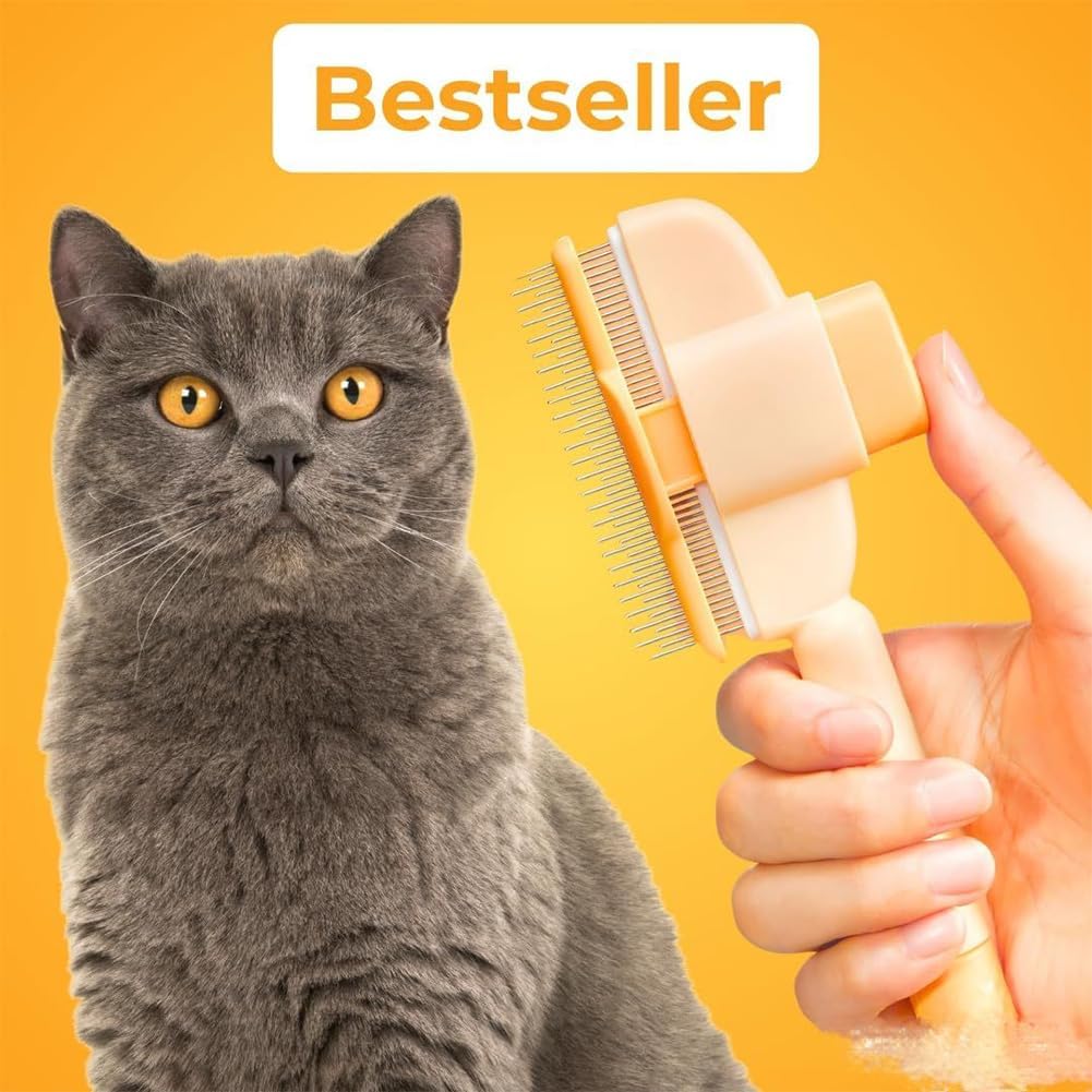 Zen Brush for Cats, New Avatar Zenbrush Cat Comb, Upgrade Self-Cleaning Pet Flea Comb Grooming Brush, Short&long Cat Dogs Multi-function Grooming Brushs for Massaging and Removes Fur (Mix) - Image 2