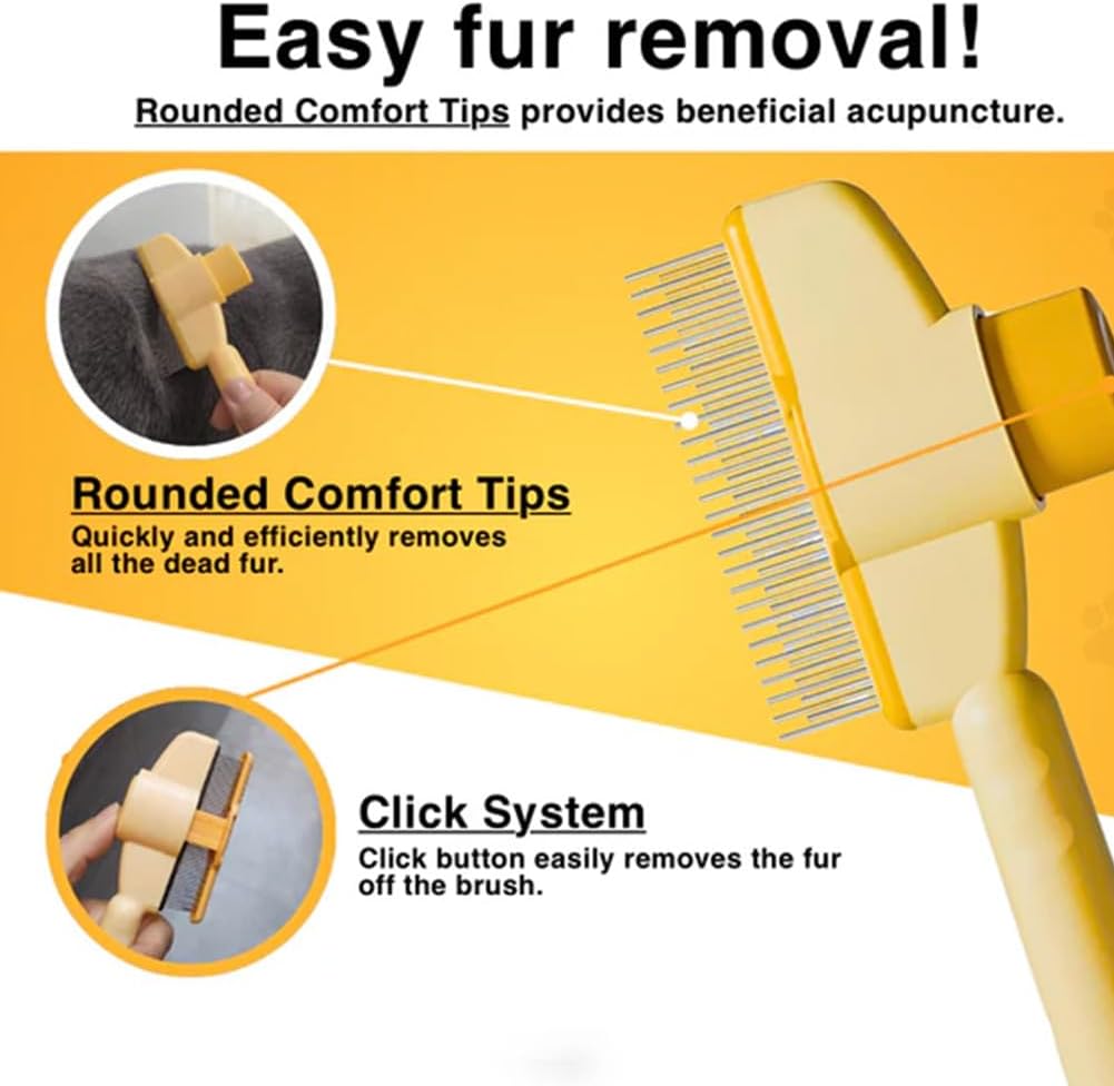 Zen Brush for Cats, New Avatar Zenbrush Cat Comb, Upgrade Self-Cleaning Pet Flea Comb Grooming Brush, Short&long Cat Dogs Multi-function Grooming Brushs for Massaging and Removes Fur (Mix) - Image 4