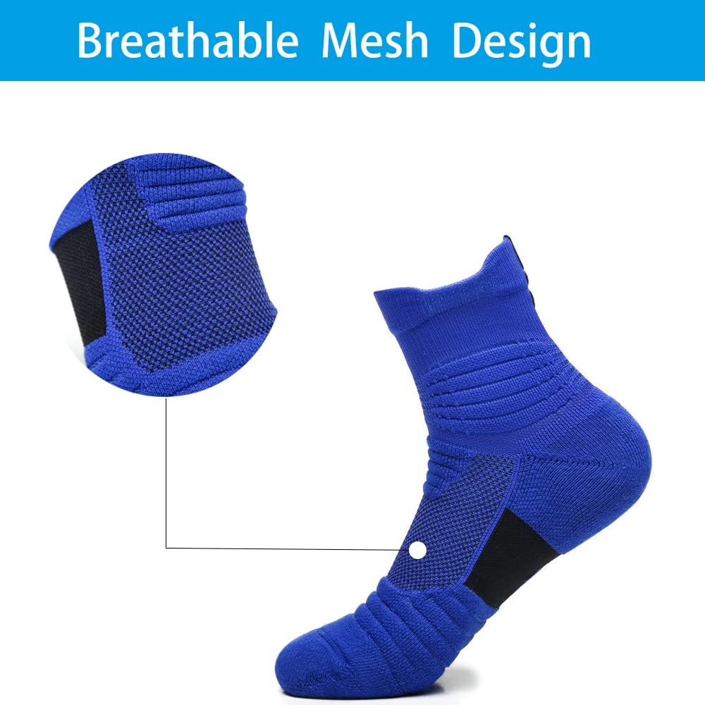 Basketball Socks Cushioned Thick Hiking Cycling Athletic Crew Socks for Men Women Boy - Image 3