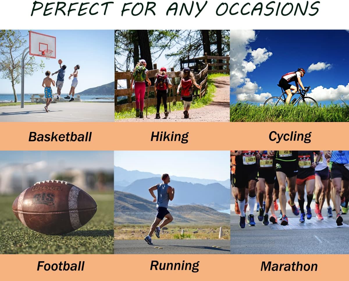 Basketball Socks Cushioned Thick Hiking Cycling Athletic Crew Socks for Men Women Boy - Image 7