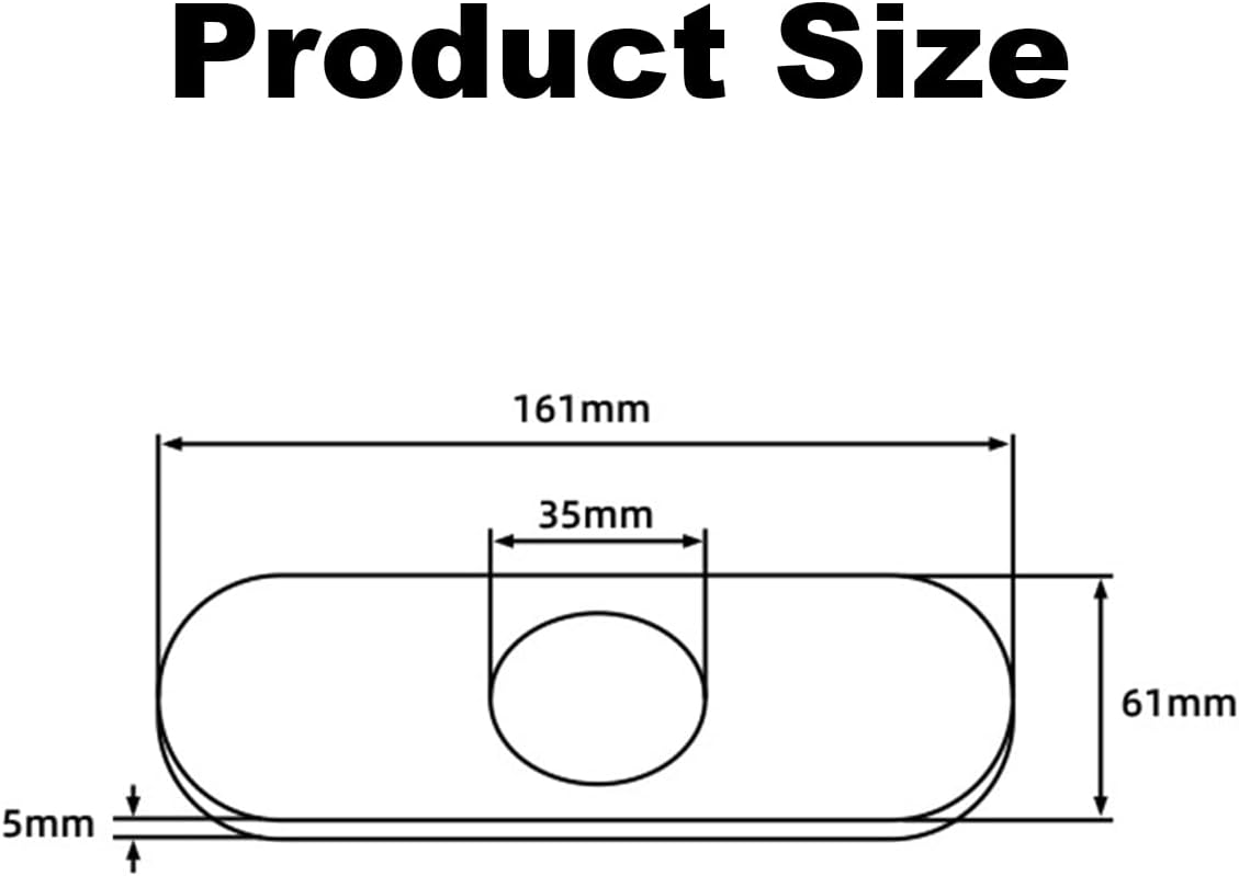 2PCS 6 inch Sink Faucet Hole Cover,Deck Plate Escutcheon for Kitchen Faucet,Sink Hole Cover,Plate for Bathroom Sink,Plumbing Cover Plates,Deck Plate for Pull Down Faucet:Stainless Steel (Chrome) - Image 2