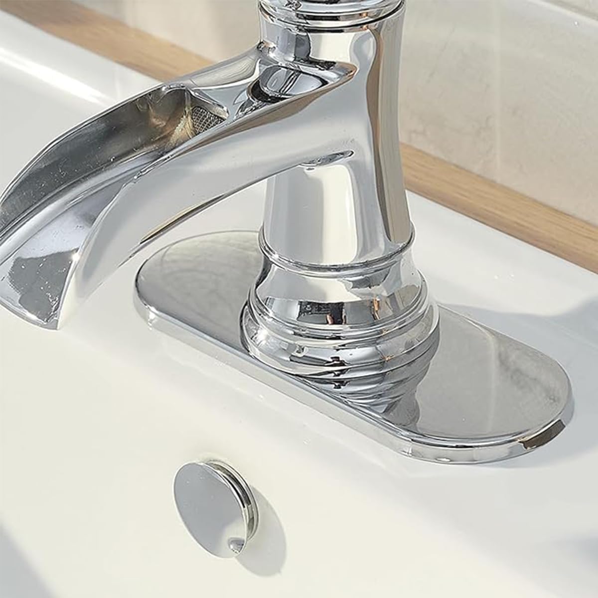 2PCS 6 inch Sink Faucet Hole Cover,Deck Plate Escutcheon for Kitchen Faucet,Sink Hole Cover,Plate for Bathroom Sink,Plumbing Cover Plates,Deck Plate for Pull Down Faucet:Stainless Steel (Chrome) - Image 4