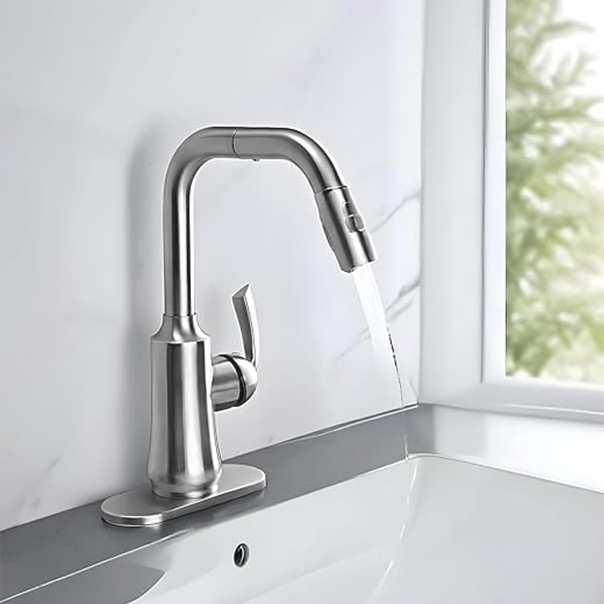 2PCS 6 inch Sink Faucet Hole Cover,Deck Plate Escutcheon for Kitchen Faucet,Sink Hole Cover,Plate for Bathroom Sink,Plumbing Cover Plates,Deck Plate for Pull Down Faucet:Stainless Steel (Chrome) - Image 6