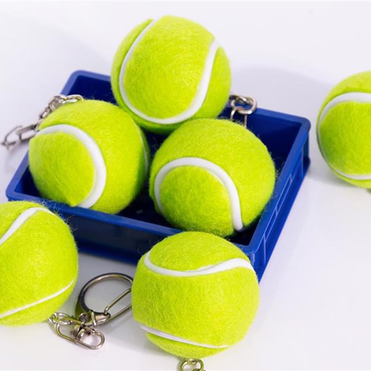 Creative Oversized Tennis Keychain Durable Stylish Fun Accessory for Tennis Enthusiasts Sports Lovers Gift Seekers Perfect for Keyrings Bags, Green, One Size - Image 5