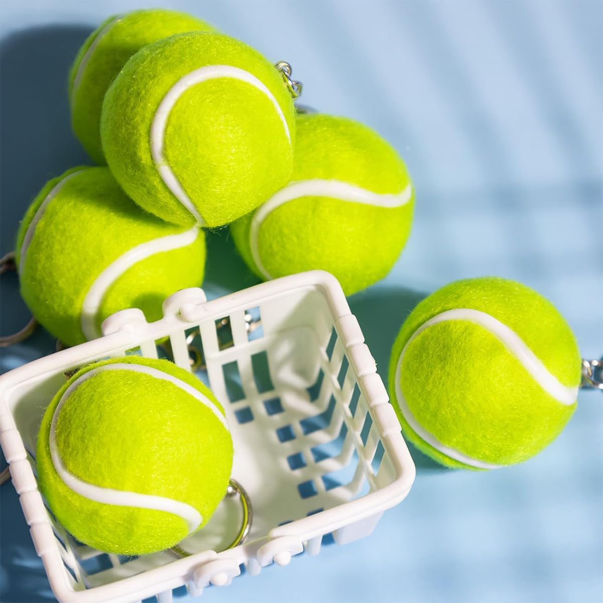 Creative Oversized Tennis Keychain Durable Stylish Fun Accessory for Tennis Enthusiasts Sports Lovers Gift Seekers Perfect for Keyrings Bags, Green, One Size - Image 8