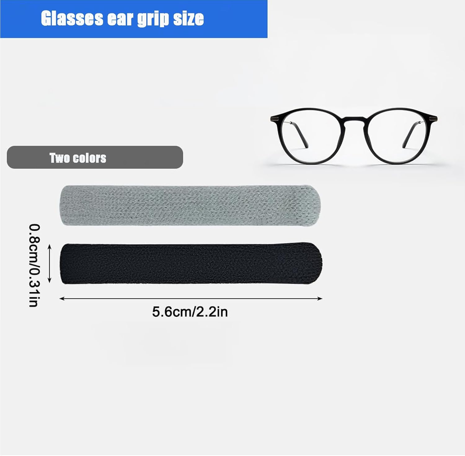 4 Pairs Soft Cotton Glasses Ear Grips – Anti-Slip, Pain Relief Ear Cushions for All-Day Wear | Universal Fit for Reading/Sunglasses/Sport, Lightweight & Washable - Image 2