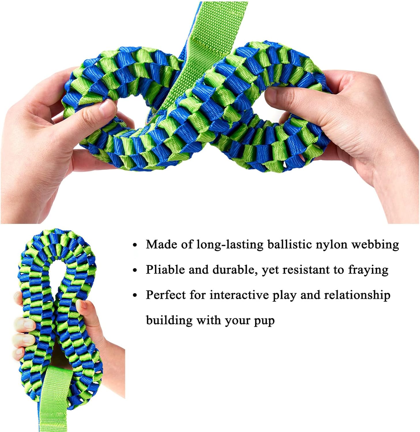 Bullymake Dog Toys for Aggressive Chewers - Tug of War & Teeth Cleaning - Medium & Large Dogs - Image 3