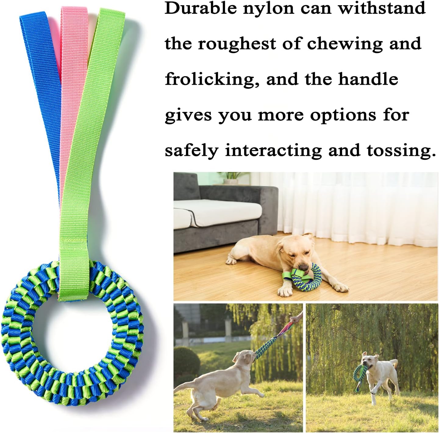 Bullymake Dog Toys for Aggressive Chewers - Tug of War & Teeth Cleaning - Medium & Large Dogs - Image 4