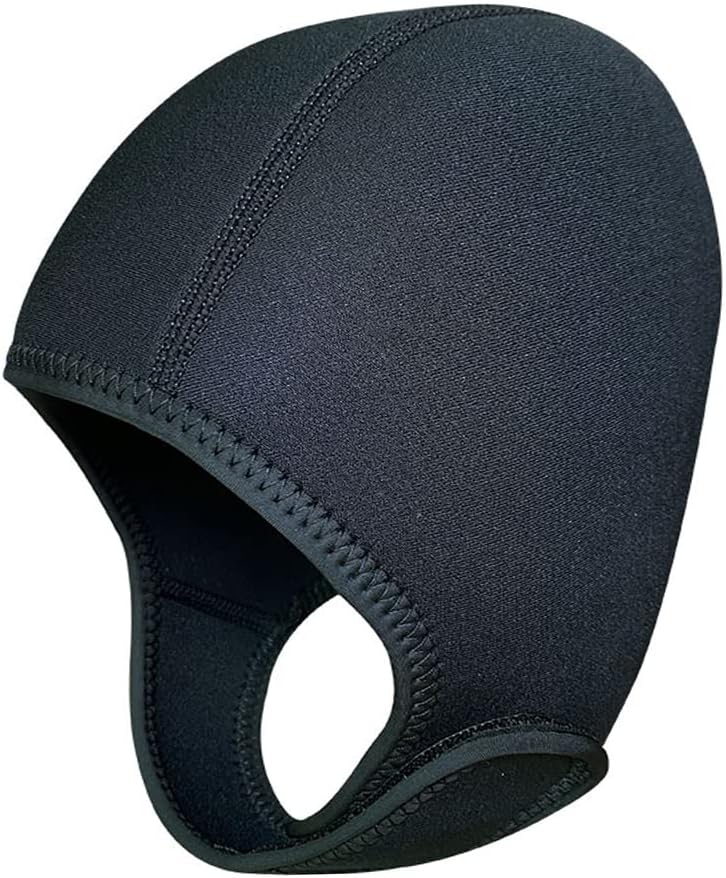 2.5mm Neoprene Dive Cap Surf Cap,Diving Hat,Thermal Wetsuit Hood Cap with Chin Strap,Windproof Cap for Surfing Kayak Rafting Canoe Snorkeling Water Sports - Image 1