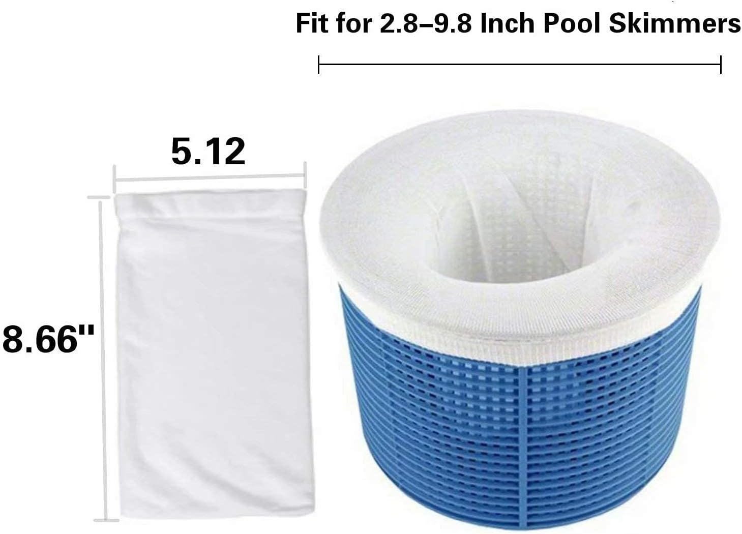Pool Skimmer Socks, Pool FilterSaver Socks Net, Savers for Filters, Baskets and Skimmers, Ideal Skimmers Cleans Debris and Leaves for InGround and Above Ground Pools (20pcs) - Image 2