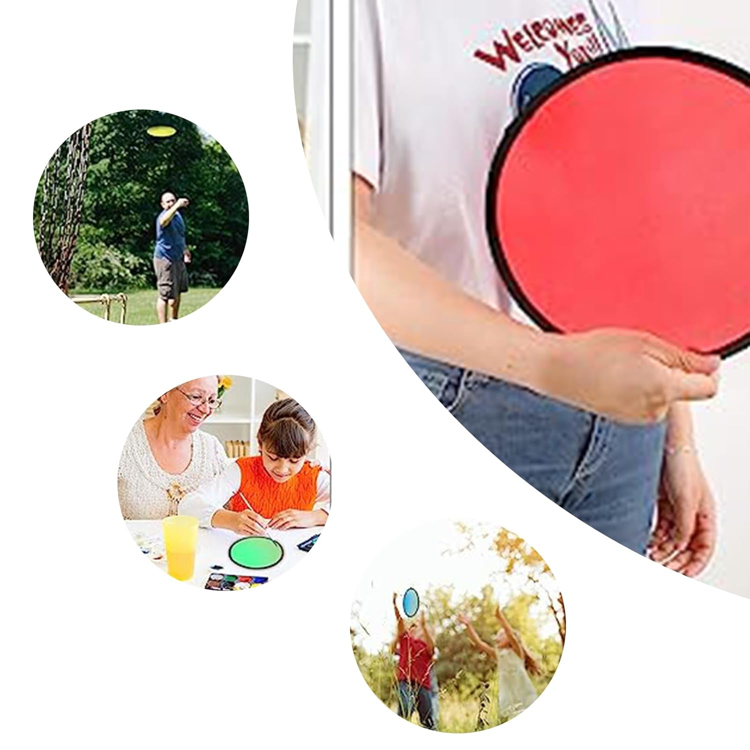 24pcs Collapsible Frisbee Fan Set Beach Frisbee Party Idea Gift Halloween Christmas New Years, 8 Colors - Image 4
