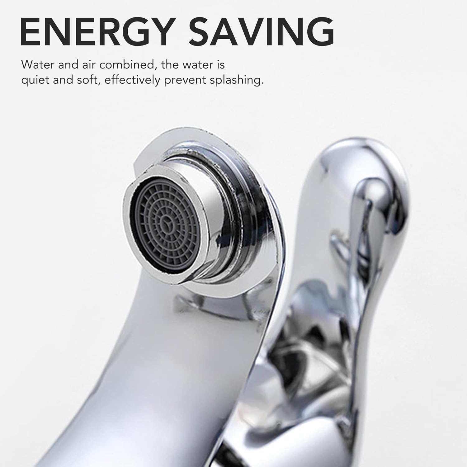 Modern Bathroom Sink Faucet, Zinc Alloy, Chrome Finish, 2 Hole, Single Handle, Easy Install, Suitable for Home & Hotel - Image 4