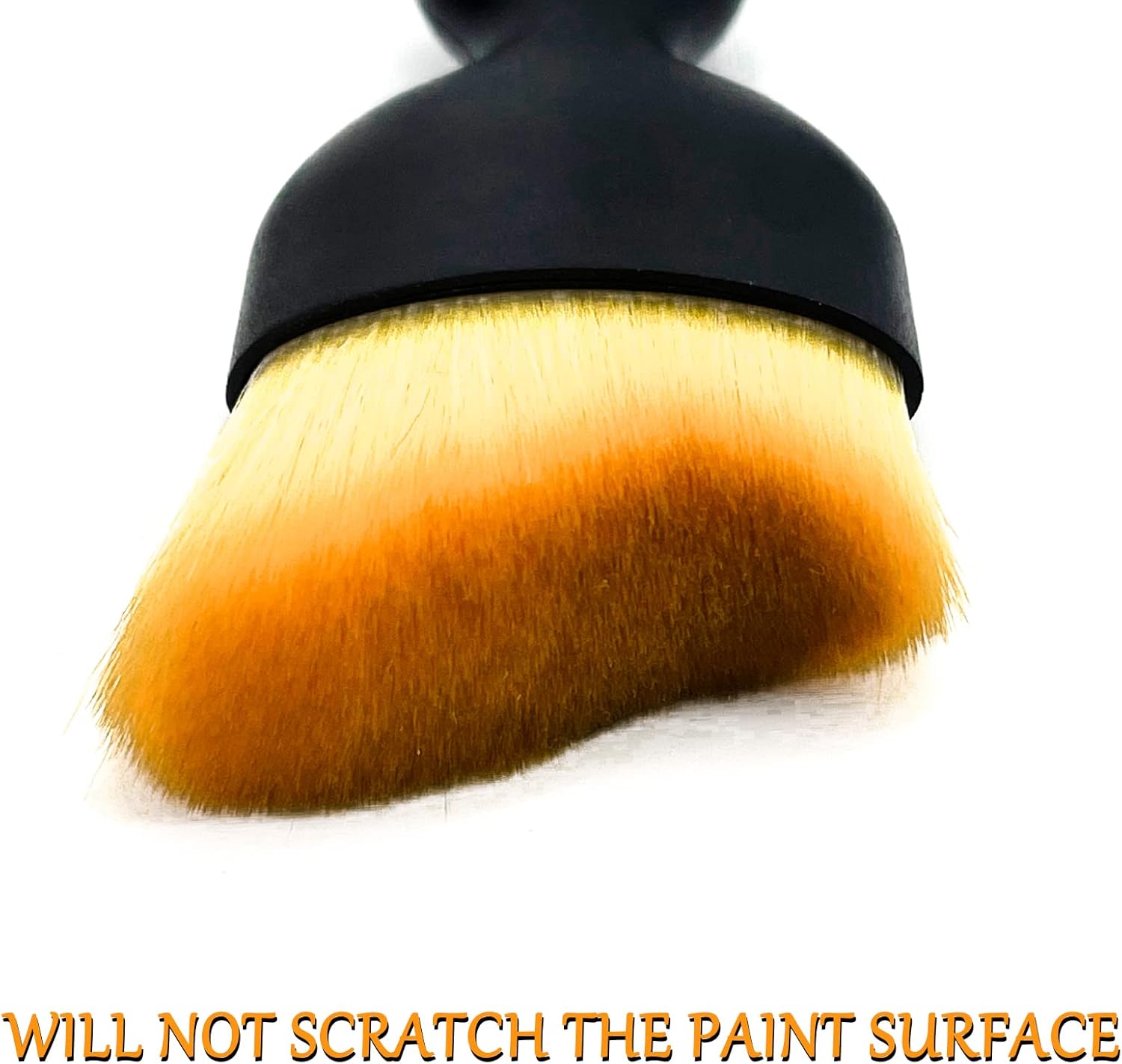 Car Interior Detailing Brush, Ultra Soft Non-Scratch Dust Brush, Car Interior Cleaning Tool for Cleaning Panels, Air Vent, Leather (Yellow) - Image 5