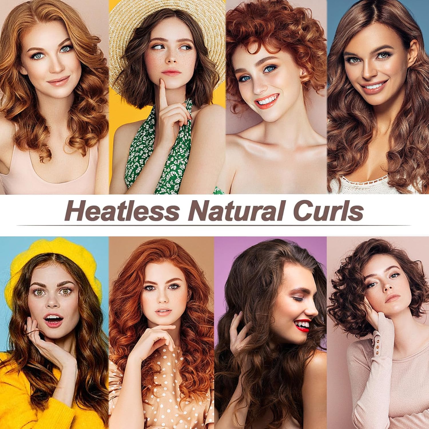 Heatless Hair Curler Set, 3 Pcs Hair Curlers No Heat, Heatless Overnight Blowout Rods with Hook for Hair Styling Tools Women Long Hair Rollers(Kahki) - Image 6