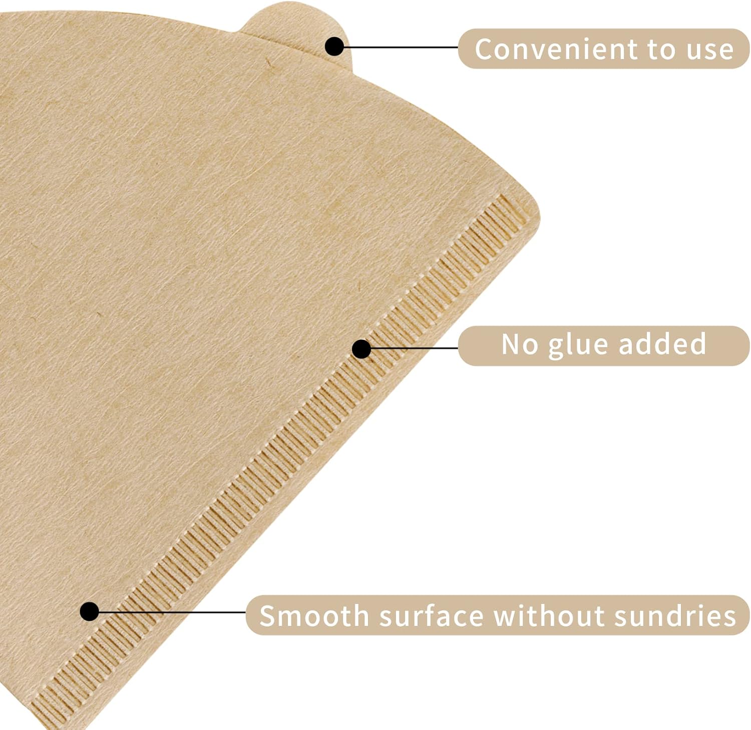 300 Counts Coffee Filters Cone Coffee Filters V60 Coffee Filter No.2 Coffee Filters 2-4 Cups Pour Over Coffee Filter Cone Natural Paper Coffee Filters - Image 3